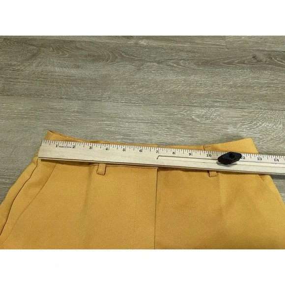 Express Pants Womens Sz 2R Regular Editor Straight Ankle High Rise Yellow - Picture 6 of 8